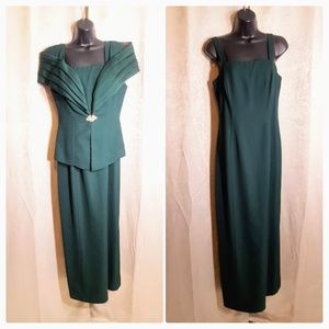 Alex Evenings Two-Piece Jacket & Dress Suit Set